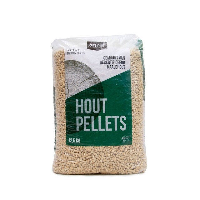 Product image 1 of PELFIN Houtpellets Wit Naaldhout – 12,5 kg