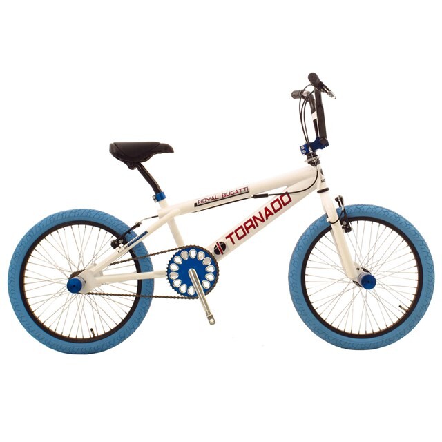 Product image 1 of Tornado Freestyle bike lux glimmend wit (d.blauwe banden)