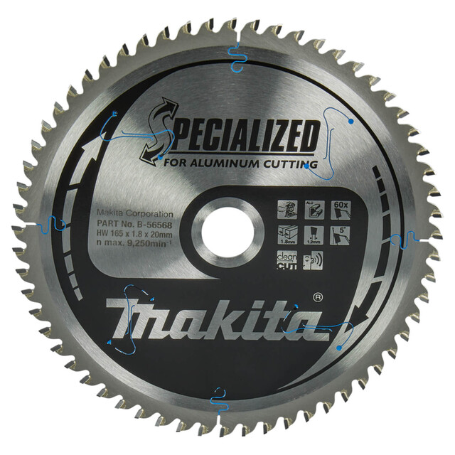 Product image 1 of Makita Afkortzaagblad Aluminium 165x20x1,8 60T 5g