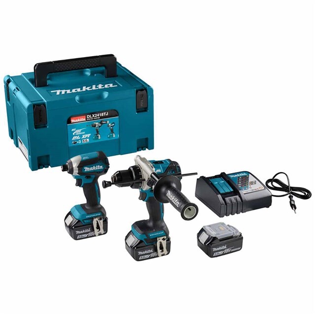 Product image 1 of Makita 18 V Combiset Voor Zwaardere (Klop)Boor- En (Slag)Schroefklussen DLX2418TJ