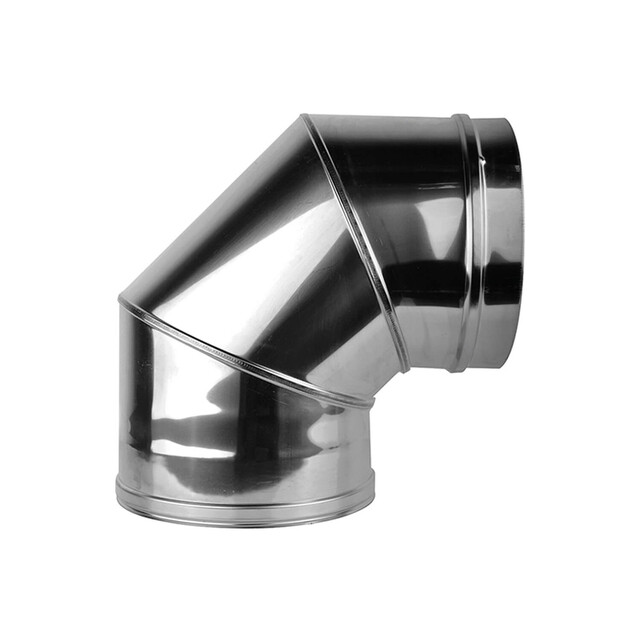 Product image 1 of Nedco Dubbelwandige Bocht Rookkanaal Ø80 MM, RVS 90º