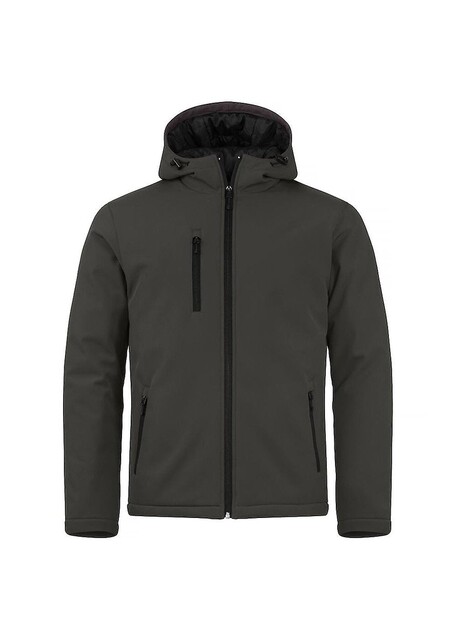 Product image 1 of Clique Padded Hoody Softshell Heren, Maat XS - Donkergrijs