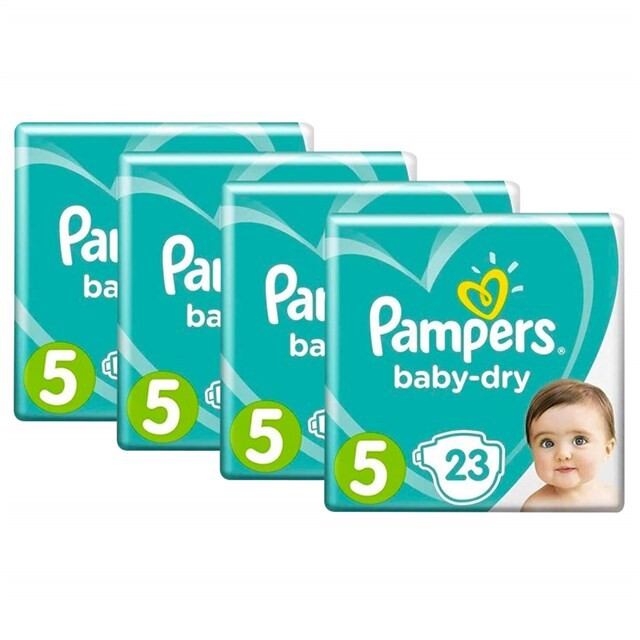 Product image 1 of Pampers Baby Dry Maat 5, 4x23 Stuks