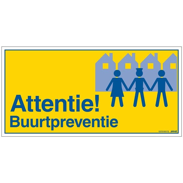 Product image 1 of Pickup Bord 300x150 mm Attentie Buurtpreventie