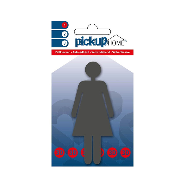 Product image 1 of Pickup 3d Home Picto Zelfklevend Vrouw Grijs