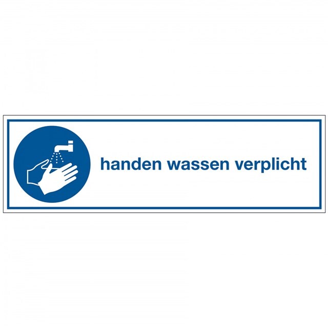 Product image 1 of Pickup Sticker Handen Wassen Verplicht 45 x 150 MM