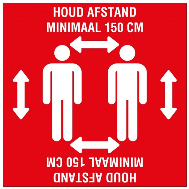 Product image 1 of Pickup Vloersticker Houd Afstand 280 x 280 MM