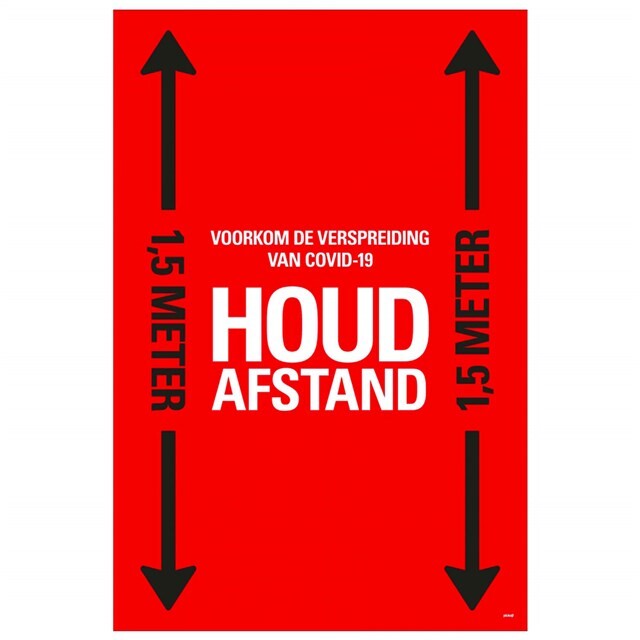 Product image 1 of Pickup Vloersticker Houd Afstand Gelamineerd 900 x 600 MM