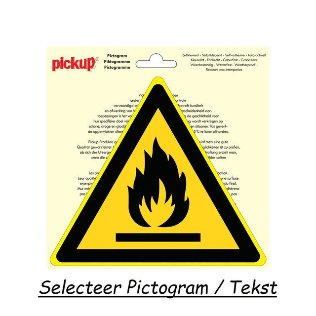 Product image 1 of Pickup Pictogram Driehoek 20 CM - Bijtende Stoffen