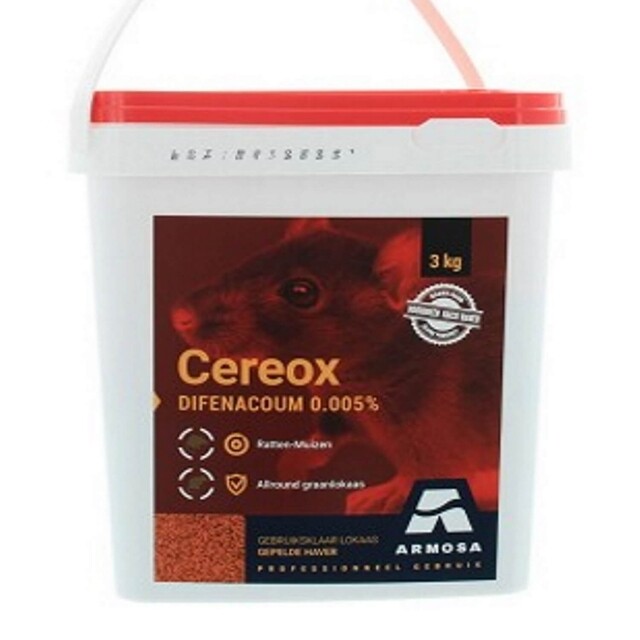 Product image 1 of Cereox (Voorheen Raco GH Gepelde Haver) Tegen Muis en Rat - 5 Kg