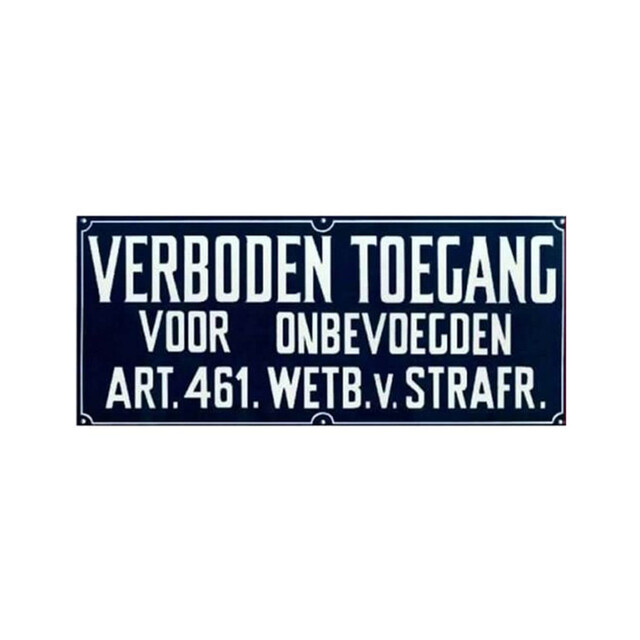 Product image 1 of Repko Kunststof  Bord (35 x 12 Cm) - Bord Verboden Toegang Voor Onbevoegden