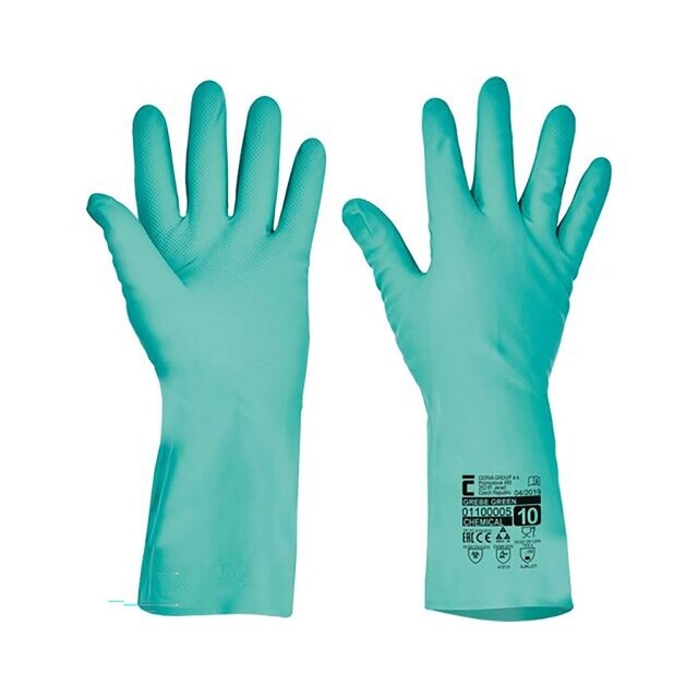 Product image 1 of CERVA Handschoenen Grebe Nitril C481l 33 Groen - 11