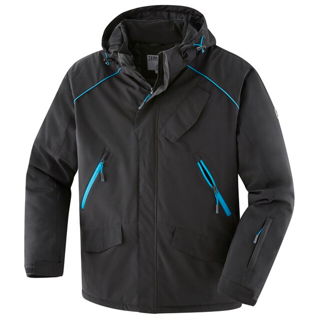 Product image 1 of Terrax Softshell Jas Zwart/Azuur Maat 2XL