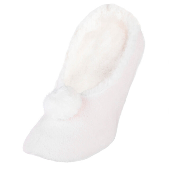 Product image 1 of Homesocks Homeshoe Met Pompom Creme Wit Maat 35-38