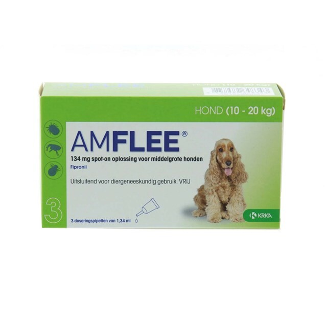 Product image 1 of Amflee Hond Medium 10-20Kg - 3 Pipetten