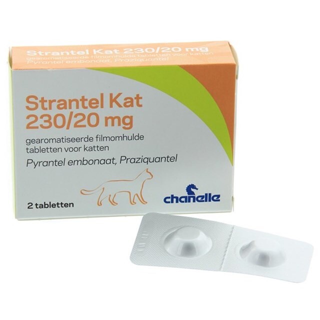 Product image 1 of Strantel Kat Wormtablet 230/20 2 Stuks