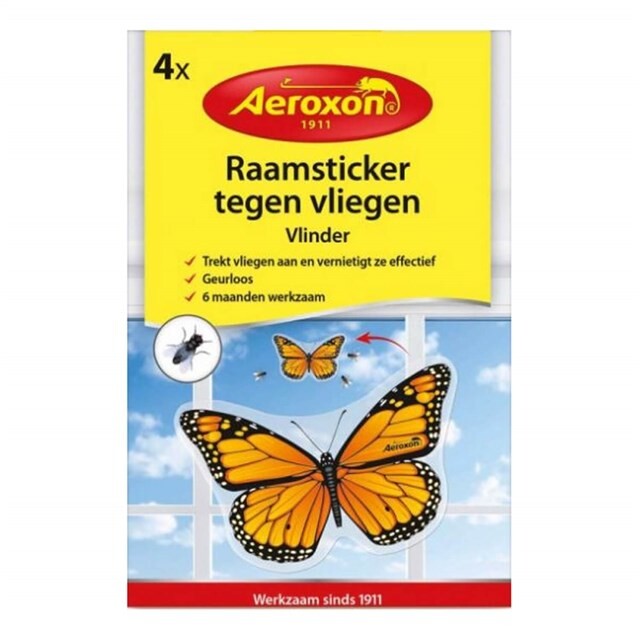 Product image 1 of Aeroxon Raamsticker Tegen Vliegen - 4 Stuks