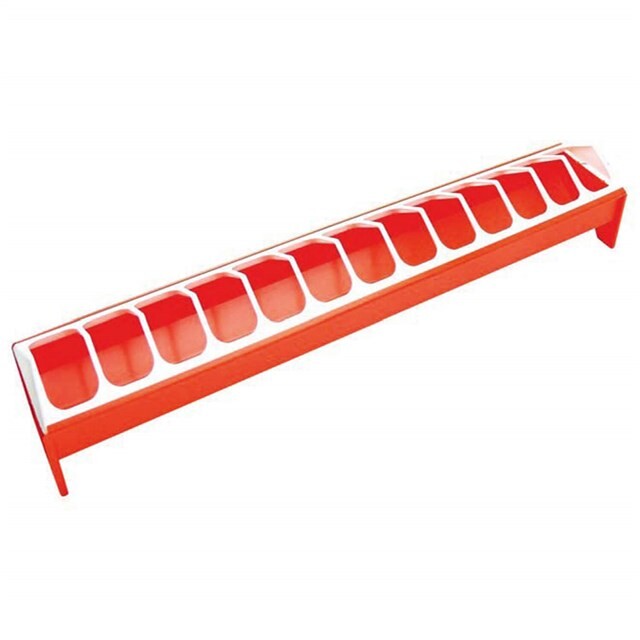 Product image 1 of Voedertrog Kippen Plastic Rood 75 x 12 CM