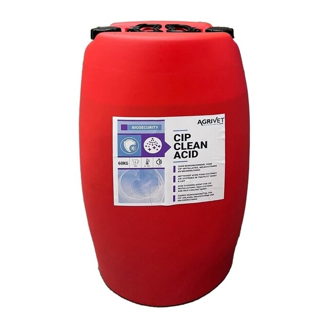Product image 1 of Agrivet CIP Clean Acid, Zuur Reinigingsmiddel, 60 Kg