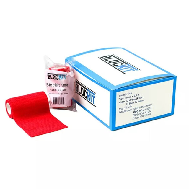 Product image 1 of Blockit Klauwtape 10cm x 4,5m 12 Rol - Rood