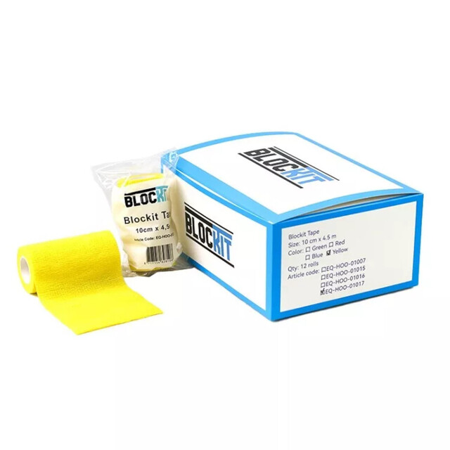 Product image 1 of Blockit Klauwtape 10cm x 4,5m 12 Rol - Geel