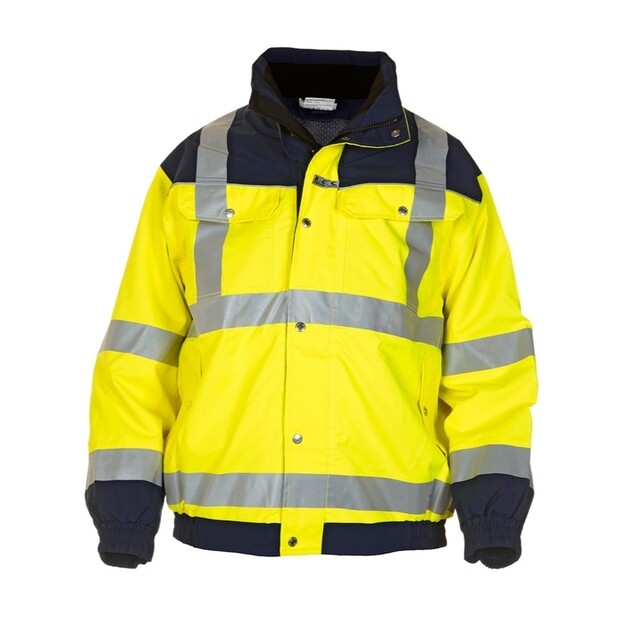 Product image 1 of Hydrowear Hi-Vis Piloten Jas Furth Geel/Marine Maat L                    