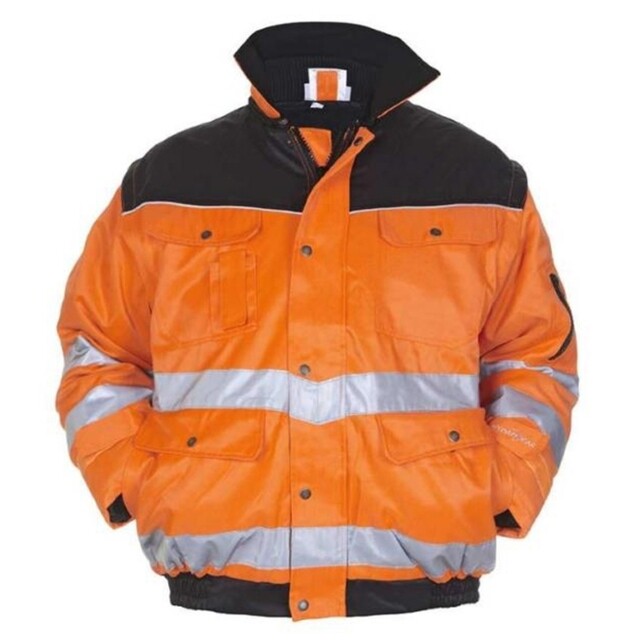 Product image 1 of Hydrowear Hi-Vis All Season Jack Halifax Oranje/Marine Maat 2XL