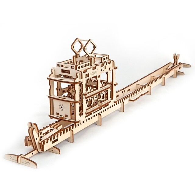 Product image 1 of Ugears Modelbouw - Tram met rails 1:32