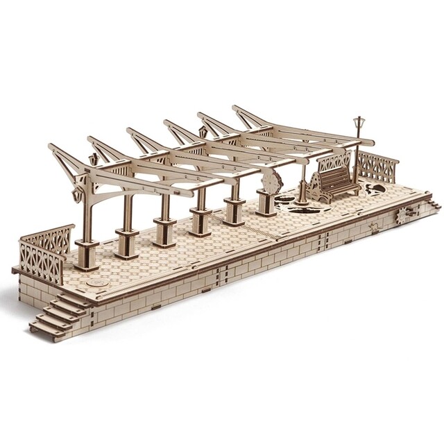 Product image 1 of Ugears Modelbouw - Trein station 1:32