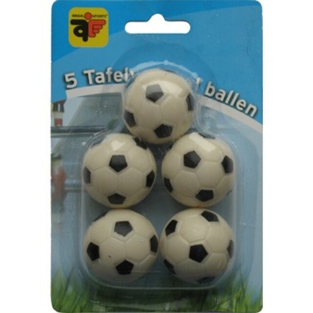 Product image 1 of Angel Sports Set Tafelvoetbalballen Zwart/Wit - 5 Stuks