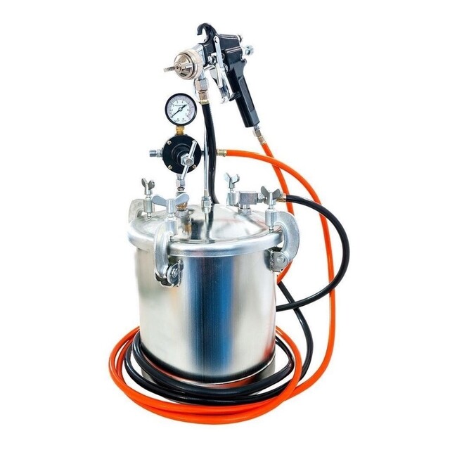 Product image 1 of Airpress Drukvat Verzinkt 8.5 L + Verfspuit - 45202